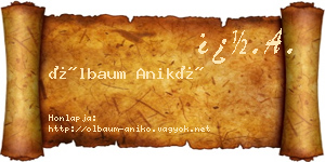 Ölbaum Anikó névjegykártya